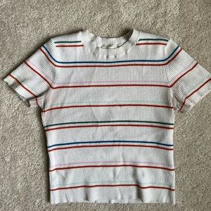 Vintage short sleeve ribbed sweater.